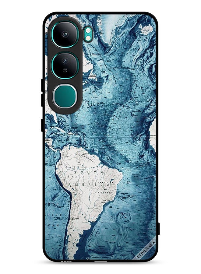 Covernex vivo Y300 5G Protective Case Cover Map Art - Image 1
