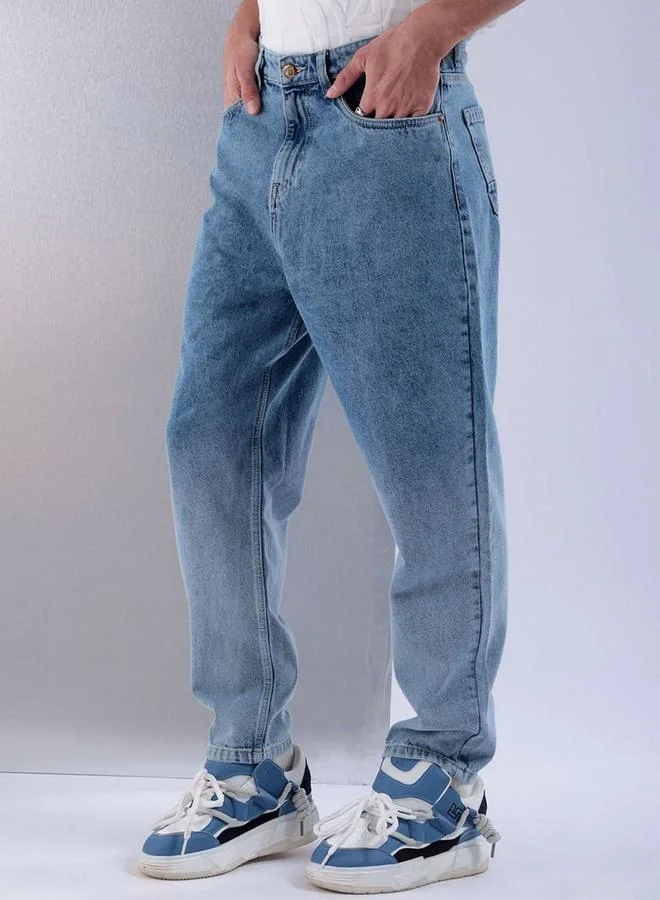 The Indian Garage Co The Indian Garage Co Men Blue Mid Rise Loose Fit Faded Jeans