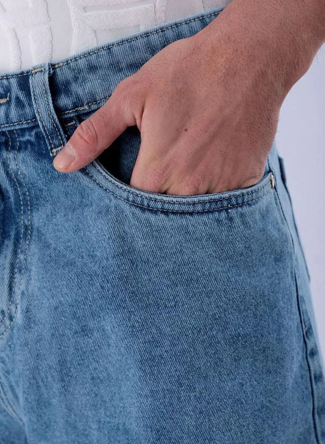The Indian Garage Co The Indian Garage Co Men Blue Mid Rise Loose Fit Faded Jeans