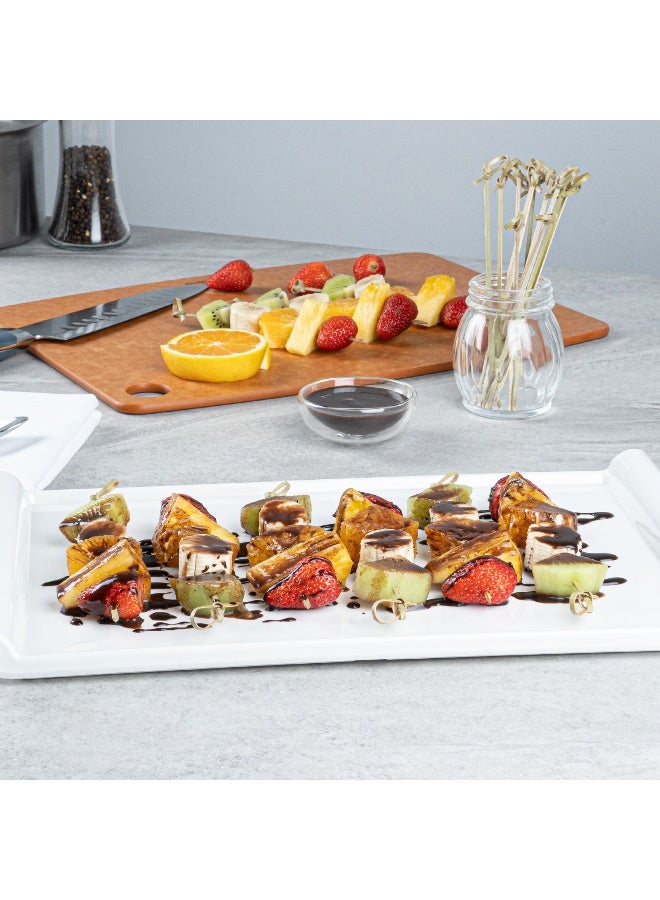 Restaurantware 6 Inch knotted Bamboo Skewers, 1000 Sturdy Disposable Bamboo Food Picks - Sturdy, Looped Knot, Bamboo Appetizer Picks, Sustainable, For Serving Appetizers and Cocktail Garnishes - Image 3