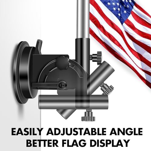 ESUDNT RV Suction Cup Flag Holder, RV Flag Pole Mount with Angle Adjustable, Heavy-Duty Suction Cup for RV, Camper, Trailer - Image 2