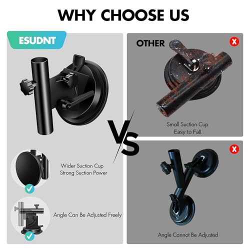 ESUDNT RV Suction Cup Flag Holder, RV Flag Pole Mount with Angle Adjustable, Heavy-Duty Suction Cup for RV, Camper, Trailer - Image 4