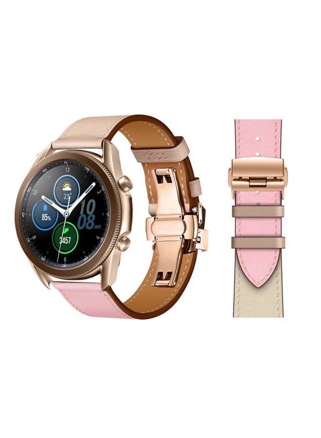 NIBEMINENT Genuine Leather Replacement Band for Samsung Galaxy Watch3 45mm Multicolour - Image 1