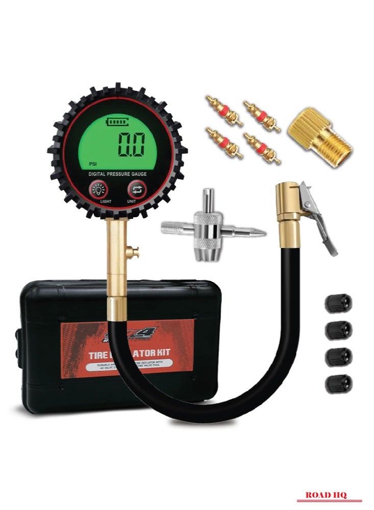 ROAD HQ Digital Tire Deflator 200PSI Air Down Offroad Kit with Precision Release Button Repair Tool Quickly Deflate 4x4 Off Road Tires TG-442 - Image 2