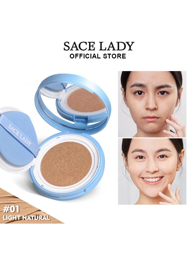 ساس ليدي SACE LADY Lasting Waterproof BB Cushion – SPF 50+ PA+++ (01 Light Natural) - Image 1