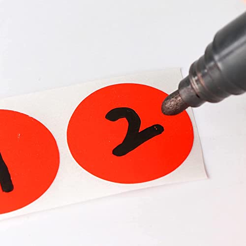 True-Ally 3000 Piece Red Color 1 Inch Round Dot Sticker Self Adhesive Labels Writable Surface for Inventory Organize, File Classification, Calendar Planner (Bright Red) - Image 3