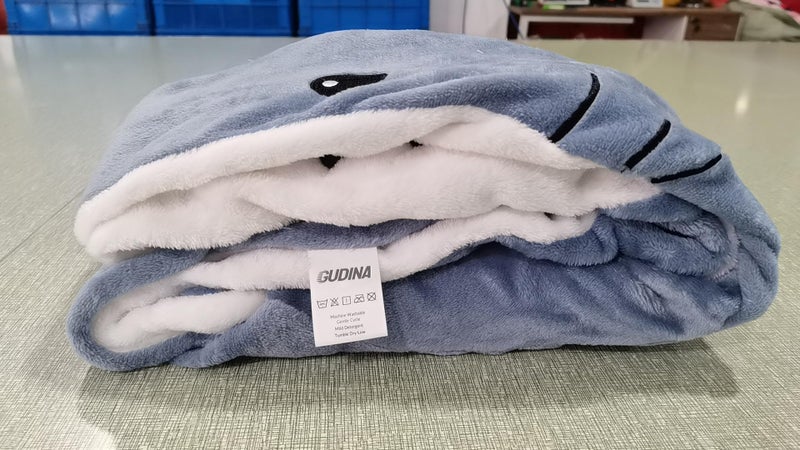 Gudina Shark Blanket Hoodie Onesie  Shark Onesie Adult  Shark Sleeping Bag for Adult (XXL) - Image 2