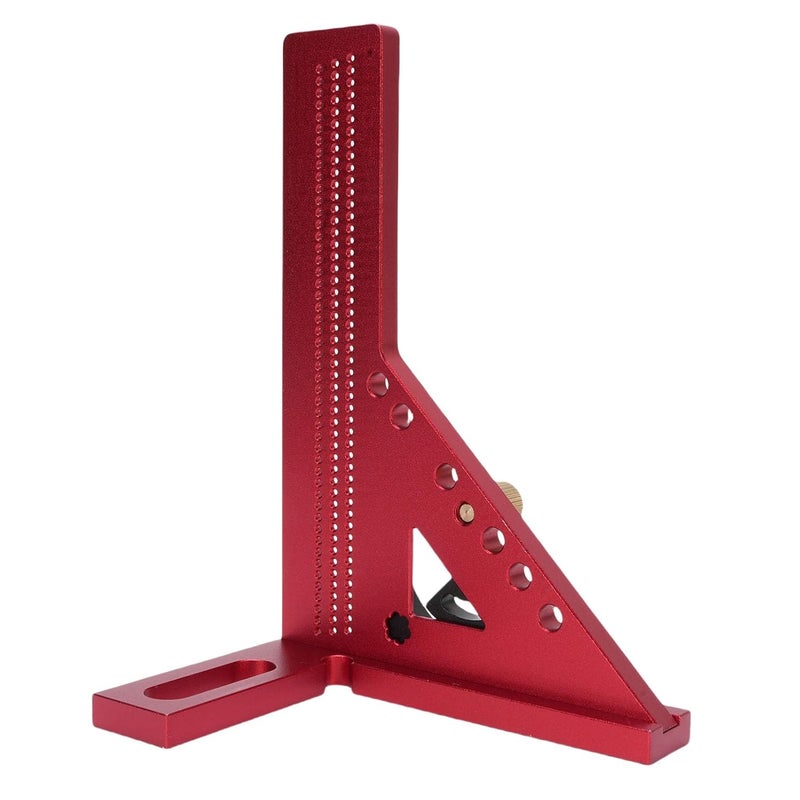 Woodworking Adjustable Aluminum Alloy Measuring Ruler for Design in Handcraft Tasks, 0-180° Angle Protractor for Engineers and Carpenters, Anodized Finish for Durability, Woodworkers (Red and - Image 5