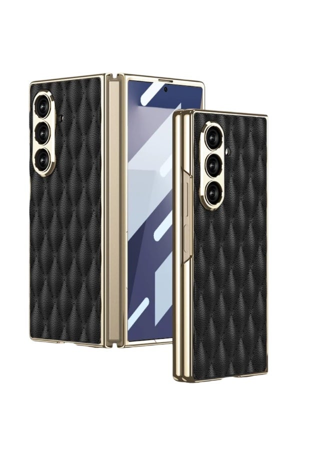 general Electroplated Case Compatible with Samsung Galaxy Z Fold 7, with HD Tempered Glass Screen Protector and PC Hinge Full-coverage Shockproof Protective Case - Image 1