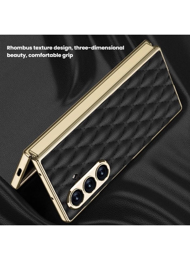general Electroplated Case Compatible with Samsung Galaxy Z Fold 7, with HD Tempered Glass Screen Protector and PC Hinge Full-coverage Shockproof Protective Case - Image 3
