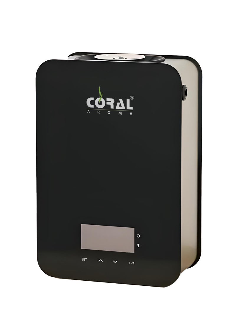 CORAL AROMA Smart V2 Aroma Diffuser Machine | Bluetooth & Touch Control | Built-in Fan | Metal + Glass Build | Wall Mountable and Tabletop Essential Oil Diffuser for Home & Office - Image 1