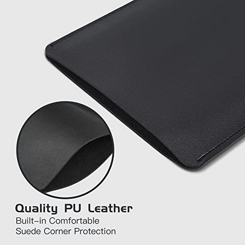 CaseBuy PU Leather Keyboard Sleeve Cover Case for 2024 Apple Magic Keyboard with USB-C & 24" iMac Magic M1 M3 M4 Chip A2520 A1843 & 2022 Mac Studio with Numeric Keypad Accessories Bag Pouch - Black - Image 3