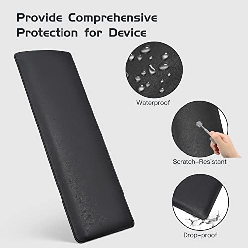 CaseBuy PU Leather Keyboard Sleeve Cover Case for 2024 Apple Magic Keyboard with USB-C & 24" iMac Magic M1 M3 M4 Chip A2520 A1843 & 2022 Mac Studio with Numeric Keypad Accessories Bag Pouch - Black - Image 4