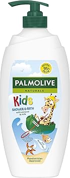 Palmolive Naturals Kids Shower Gel 4x750ml pump vitamin E body wash to nourish skin leaves skin feeling soft with plantbased almond milk ingredients of 95 natural origin - Image 2