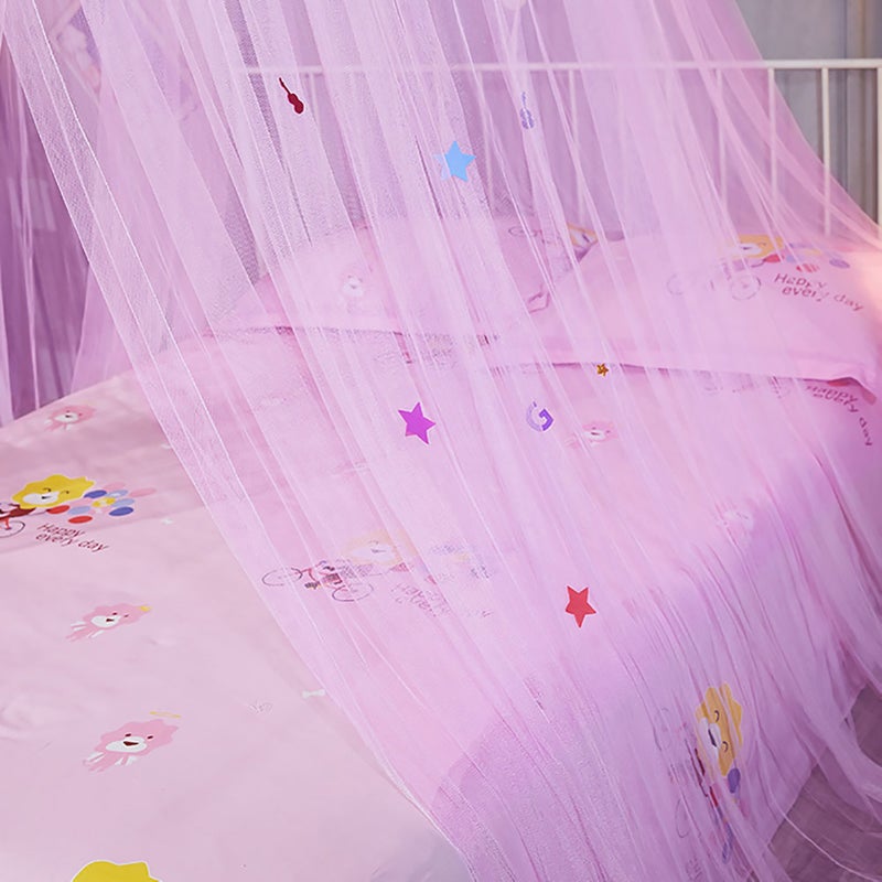 Round Canopy Lace Princess Style Mosquito Net Bed Curtain for Children Bed (Pink) - Image 5