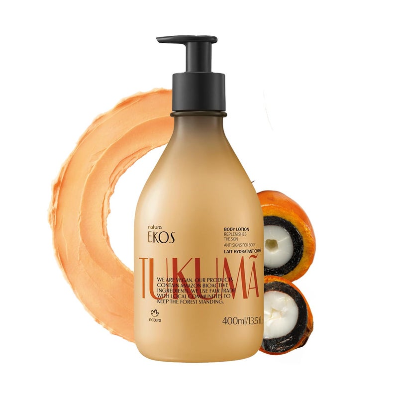 natura  Ekos Tukum Replenishing Body Lotion  Vegan Skin Care  Moisturize  Improve Skin Texture  Boost Hyaluronic Acid  Brazilian Beauty Secrets  Self Care  Body Care  135 fl oz 400ml