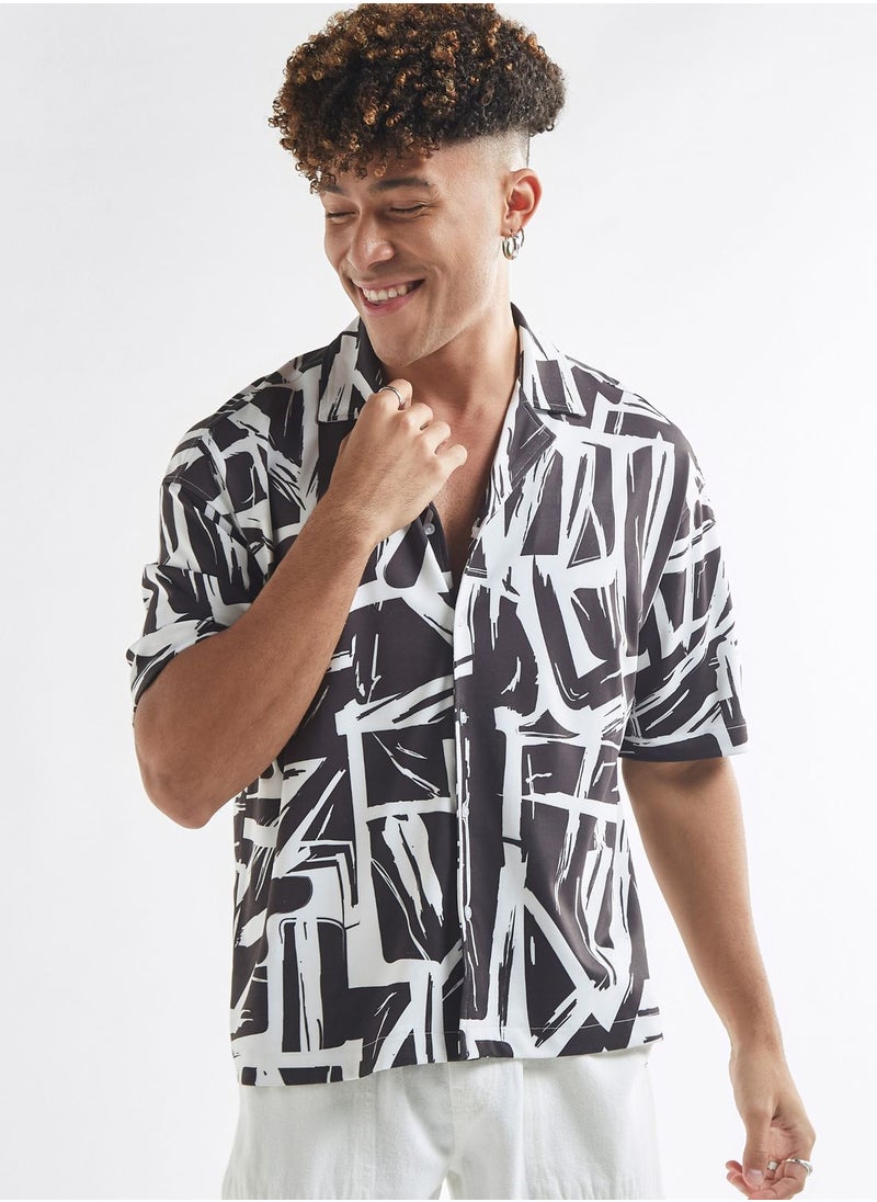 FAV Abstract Printed Relaxed Fit Shirt  - Image 1