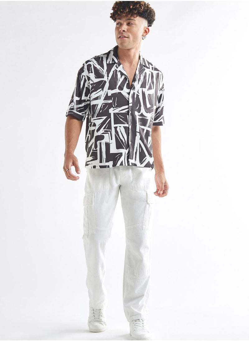 FAV Abstract Printed Relaxed Fit Shirt  - Image 4