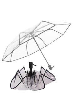 KASTWAVE Clear Umbrella, Women's Clear Bubble Umbrella, Automatic Open and Close Transparent Travel Dome Umbrella for Women Girls Kids Rainy Windy Weather  - Image 1