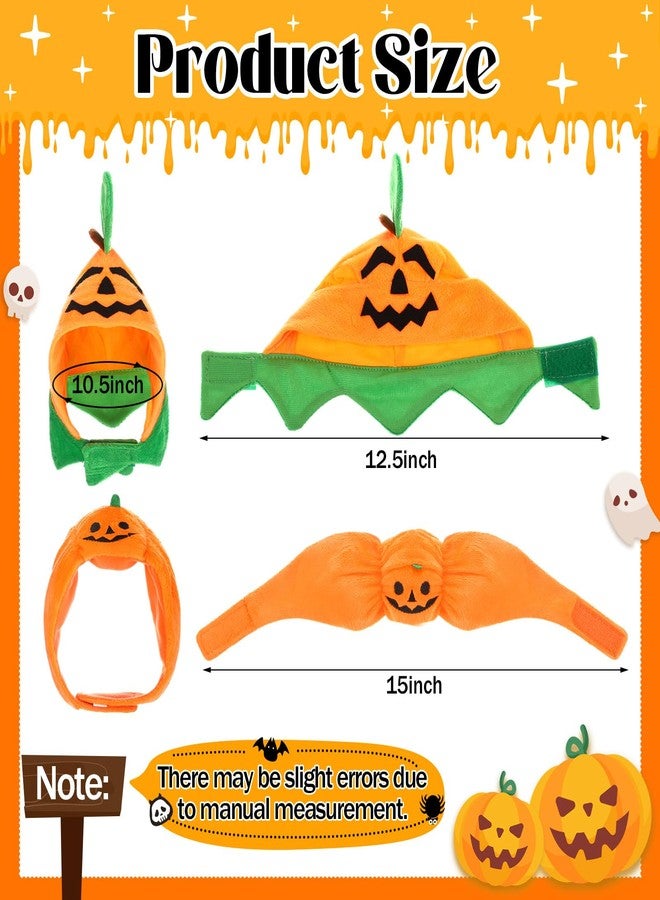 WinnerWhy 6 Pcs Cat Halloween Pumpkin Costume Dog Pumpkin Hat Adjustable Pet Headdress Cute Cap Headwear Halloween Devil Hat for Party Cosplay Puppy Kitty Dress up Accessory - Image 4