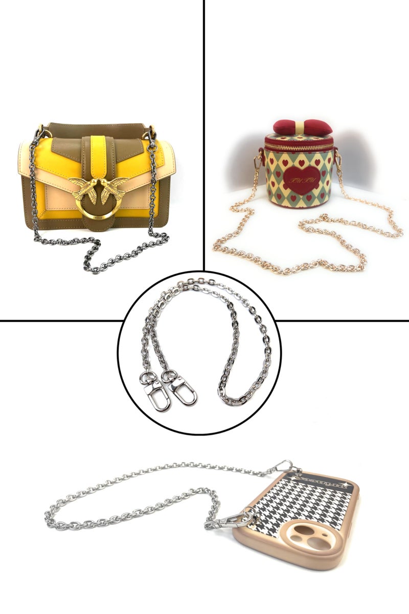 VersaKits Light Gold Metal Flat Oval Link Purse Chain Strap with Lobster Clasps 40 Inch Replacement Chain Handle for Handbags Clutches Crossbody & Shoulder Bags - Image 5