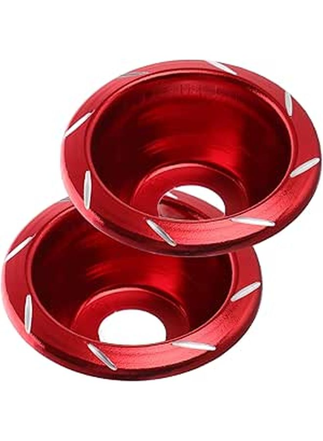 Motorcycle Front Fork Frame Sliders Crash Protectors Red Pair For Scooters Mopeds - Image 1