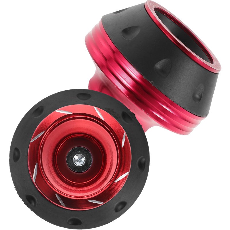 Motorcycle Front Fork Frame Sliders Crash Protectors Red Pair For Scooters Mopeds - Image 5