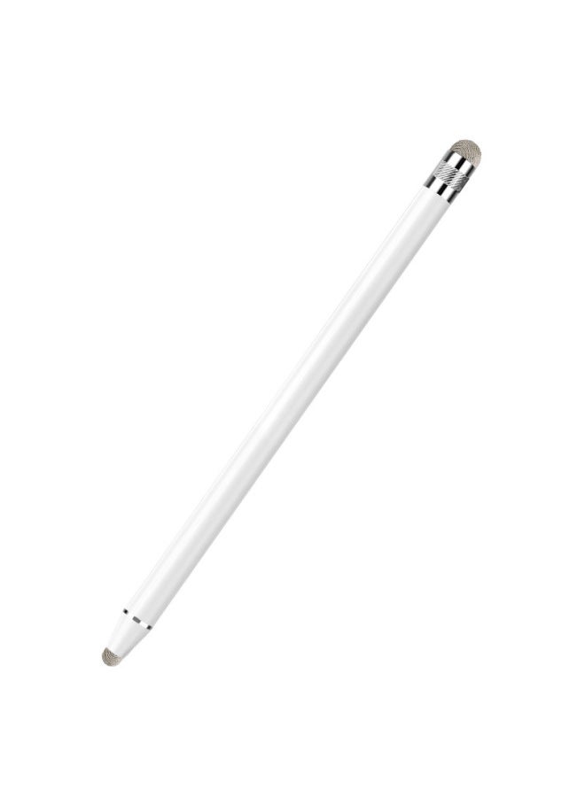Dual-Head Gradient Universal Capacitive Stylus Pen For Mobile Phones Tablets Apple Touch Screen Huawei Handwriting Stylus Pen-Color:double Cloth Head White - Image 1