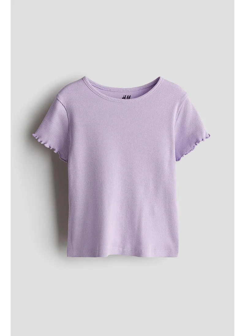 H&M Ribbed jersey top
