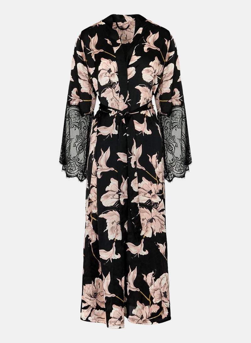 hunkemoller Kimono Long Satin Lace - Image 5
