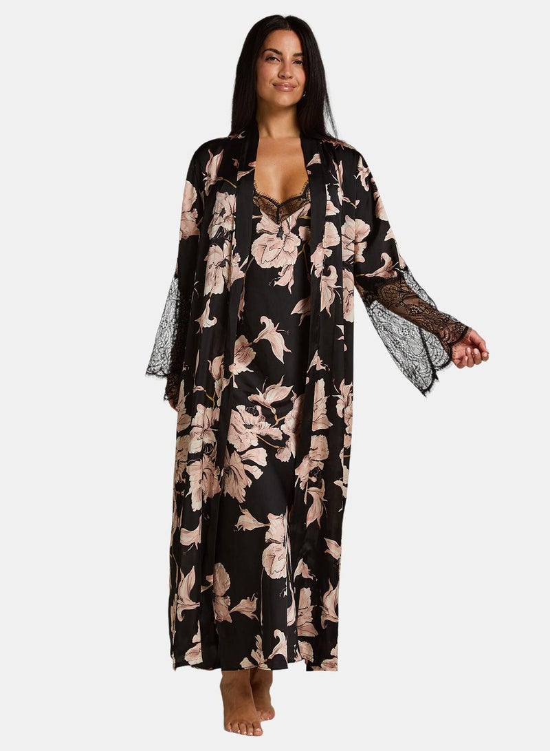 hunkemoller Kimono Long Satin Lace - Image 3