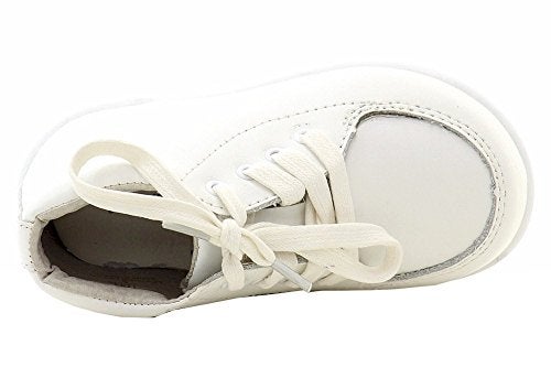Josmo حذاء جوسمو للبنات دانيال للمشي الأول، أبيض، 8 عريض للأطفال في الولايات المتحدة - Image 5