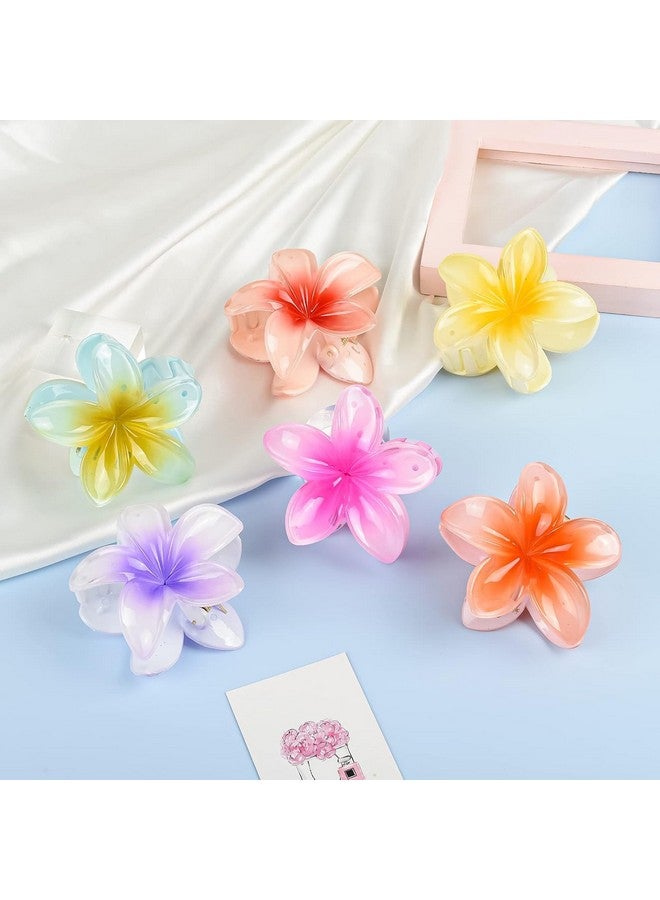 BIG BOX 3 Pcs Flower Claw Clip for Women, Hawaiian Plumeria Hair Clip,Preppy Flower Hair Clips, Hibiscus Hair Clip, Hawaii Hair Accessories for Thick Hair, Gifts for Women Teen Girls - Image 4