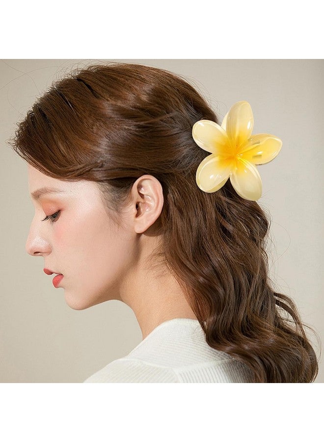 BIG BOX 3 Pcs Flower Claw Clip for Women, Hawaiian Plumeria Hair Clip,Preppy Flower Hair Clips, Hibiscus Hair Clip, Hawaii Hair Accessories for Thick Hair, Gifts for Women Teen Girls - Image 5