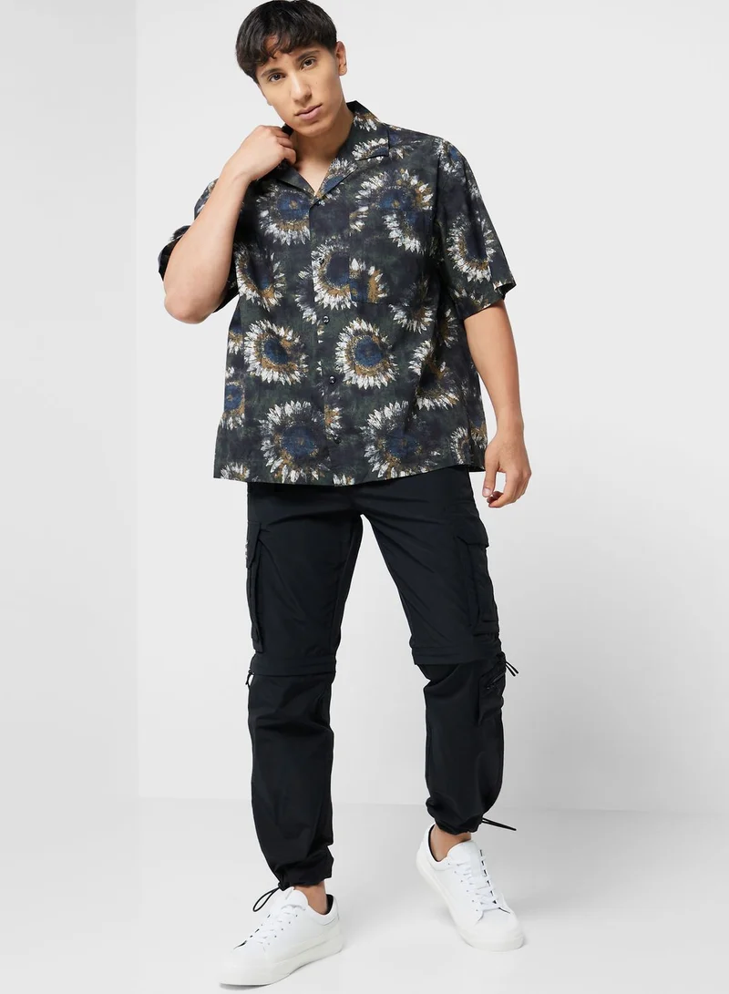 HUGO Paper Touch Oversized Fit Shirt