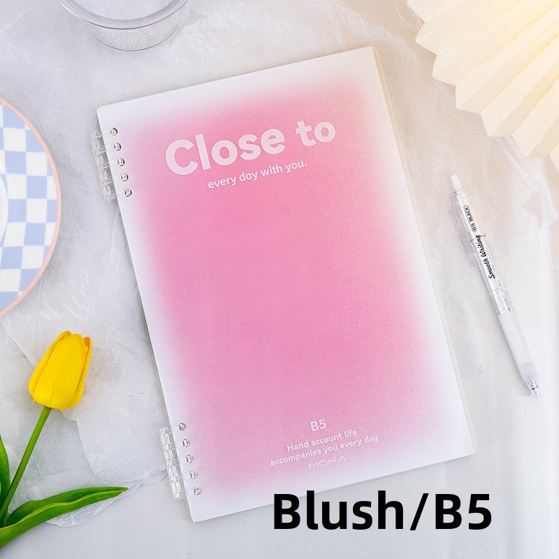 Generic Gradient Blush Ring Binder Notebook A5/B5 for Students B5 pink 
