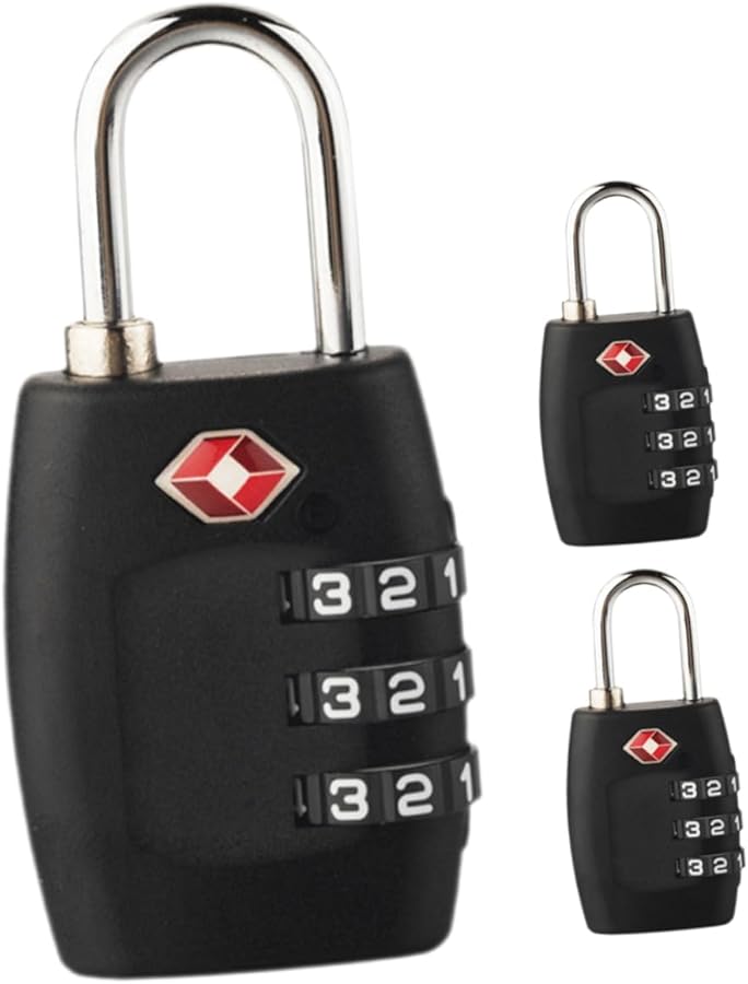 Angoily 3 Pack Heavy Duty Steel Combination Padlock For Luggage Suitcase Travel Security Lock - Image 2