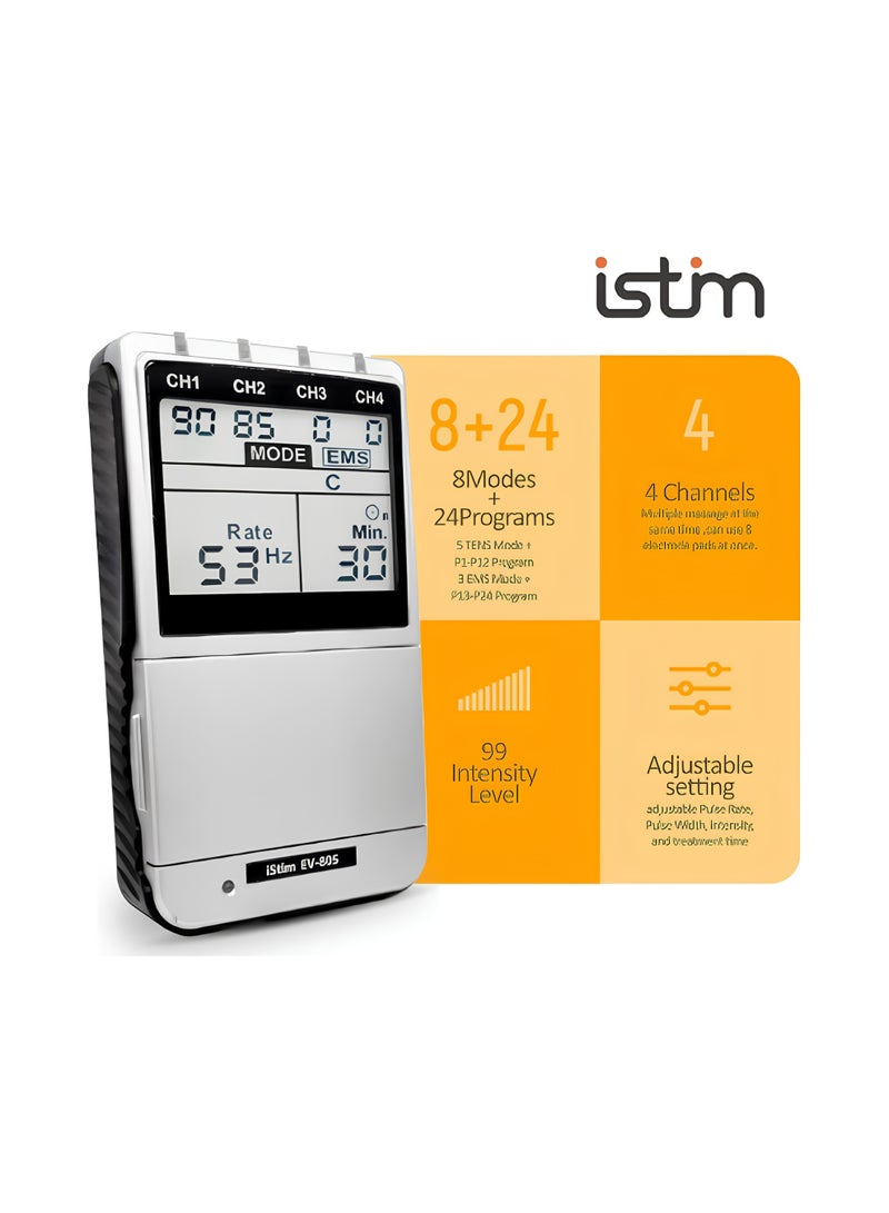 TENS device with four channels, TENS unit and electrical muscle stimulation device - Image 1