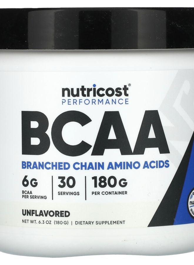 Nutricost Performance BCAA Unflavored 6.3 oz (180 g)