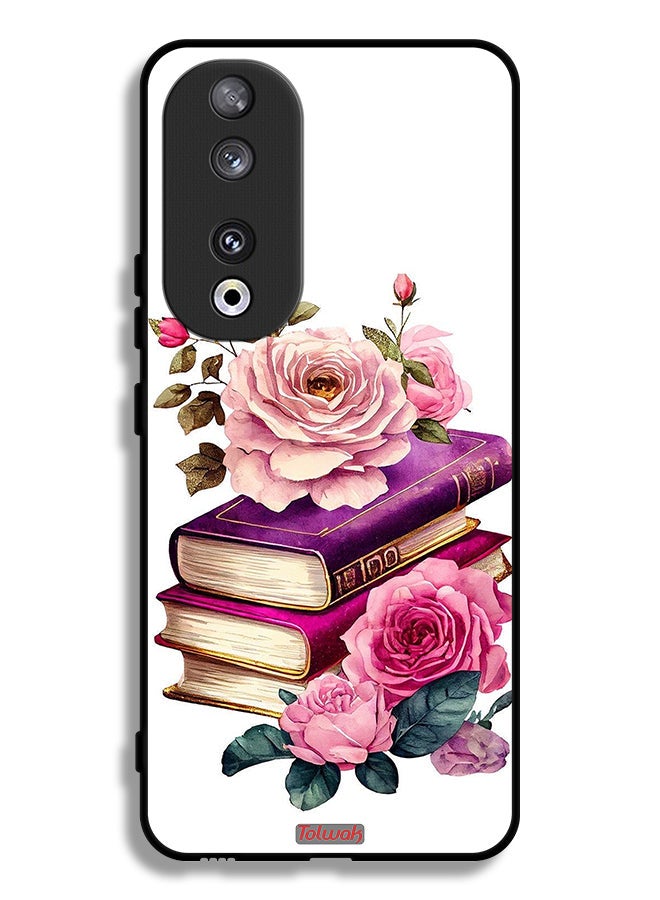Tolwak Honor 90 Protective Case Cover Roses And Books - Image 1