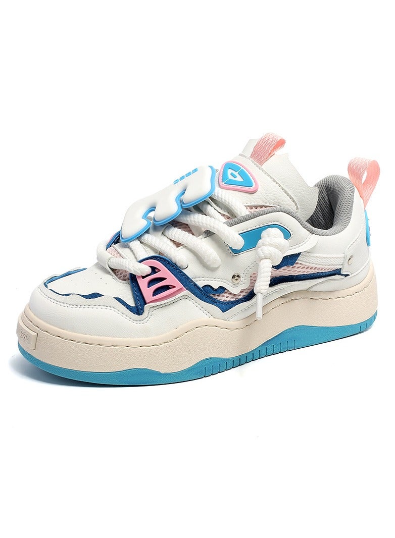 KUYING Vintage bread shoes, cat and sofa lovers, the same sport casual versatile thick sole skateboard shoes  - Image 1
