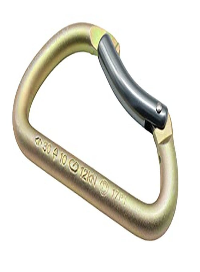 ProClimb Modified D High Tensile Steel Carabiner with Captive Pin Bent Gate 30kN - Image 4
