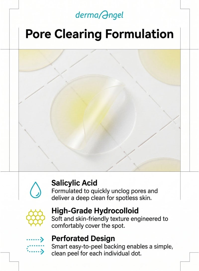 DERMA ANGEL Spot Patch Clearing With Salicylic Acid For Deep Pore Cleansing 12mm 12 Count - Image 3