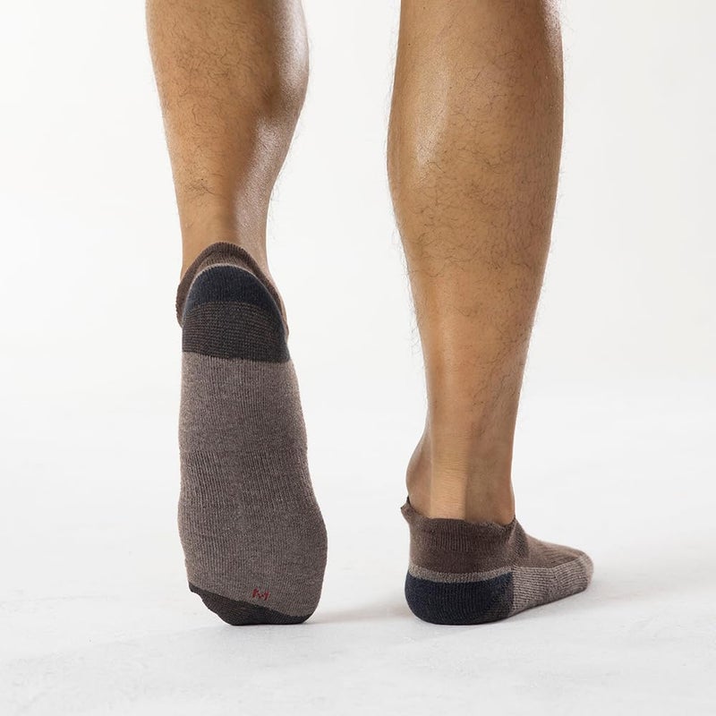 WANDER Merino Wool Ankle Running Hiking Socks 3 Pairs Lightweight Cushioned Sweat-Wicking No Show Athletic Socks Men Women - Image 3