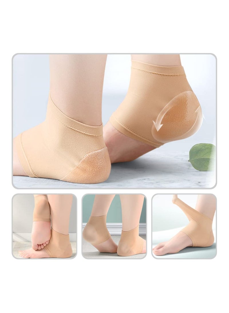 KHAJUL 2-Pair Heel Skin Moisturizing Cover Exfoliating Soften Heel Cover Heel Support for Repair Dry Cracked Heel and Reduce Pains of Plantar Fasciitis - Image 4