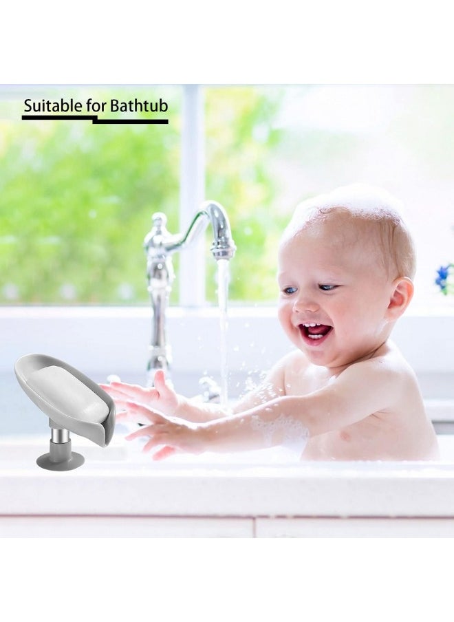Generic 2 Pack Soap Holder Bar Soap Holder Self Draining Soap Dish with Suction Cup Soap Dish for Bathroom Kitchen Sink Shower Bathroom (2 Grey)  - Image 5
