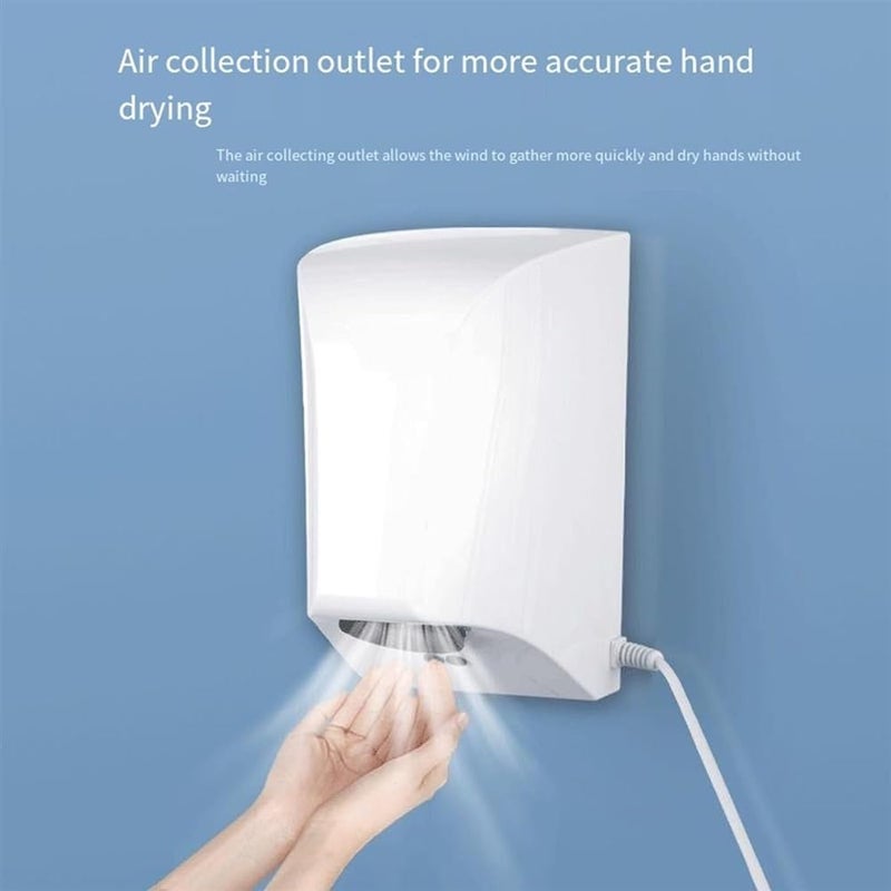 Automatic Hand Dryer Smart Induction Mini Hand Dryer High-Speed Wind Speed Drying Bathroom Machine Commercial Hand Dryer,B - Image 2
