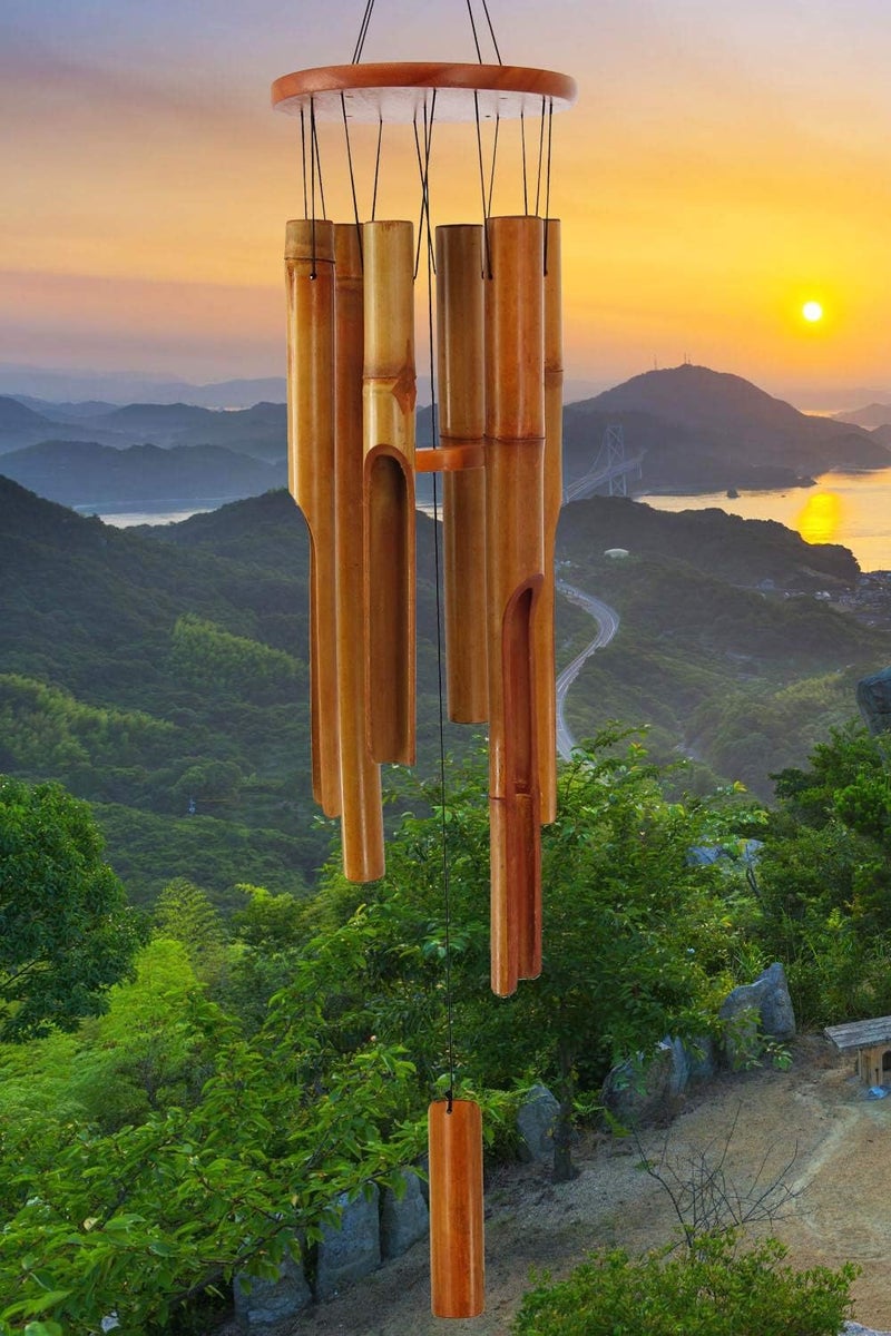 ASTARIN Bamboo Wind Chimes Outdoor,Wooden Wind Chimes for Outside with Melody Deep Tone,38" Classic Zen Garden Windchime for Relaxation, Grace.Home Décor for Patio, Garden or Indoor(FSC Certified) - Image 1