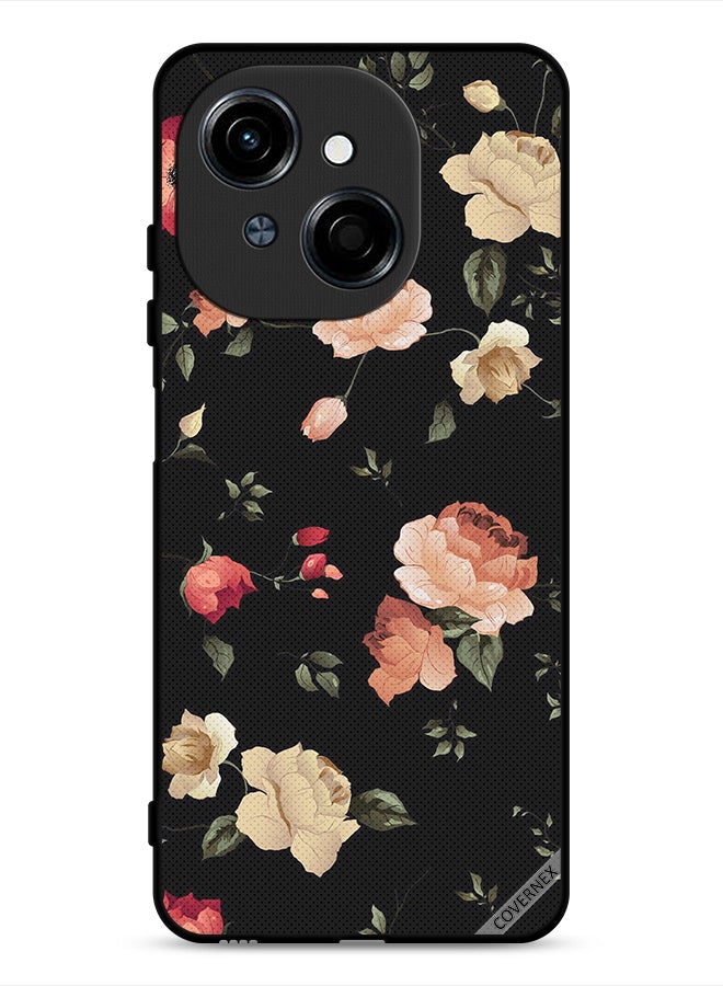 Covernex غطاء حماية لتكنو سبارك جو 1 4G بتصميم فني زهور - Image 1