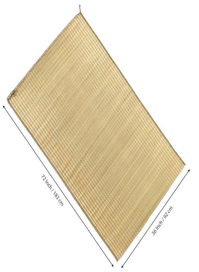ORRIC Single Layered chatai madur kusha Grass mat korai pai Organic Yoga mat as Floor mat (36 X72 INCH) - Image 2